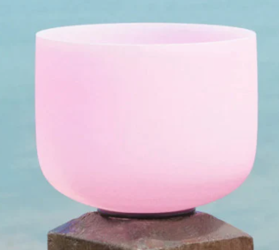 L18 - 8 inch Rose Quartz Crystal Singing Bowl