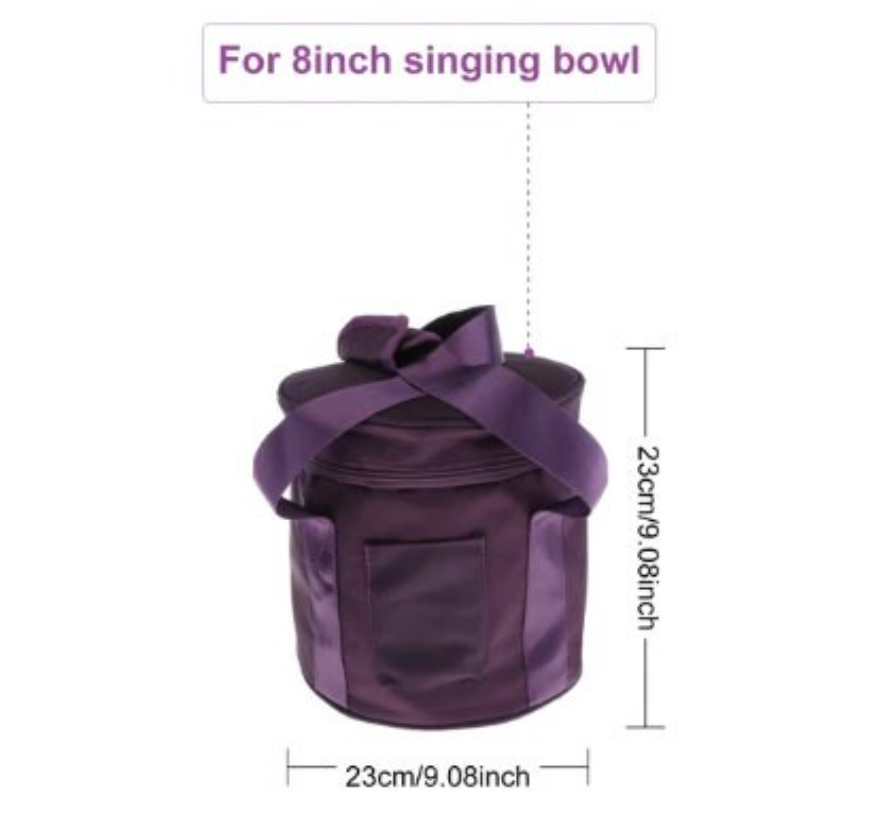 L101 -8/14 inch Cotton Meditation Yoga Crystal Singing Bowl Case Bag