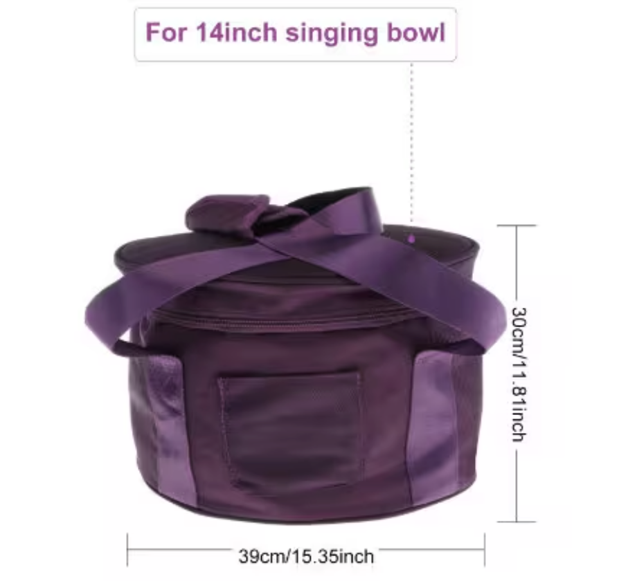 L101 -8/14 inch Cotton Meditation Yoga Crystal Singing Bowl Case Bag