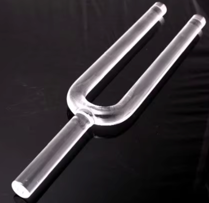 L29 - 432Hz - 16mm Clear Quartz Crystal Singing Tuning Fork for Sound Healing and Meditation