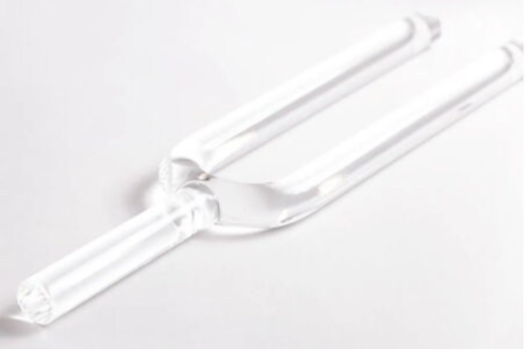 L29 - 432Hz - 16mm Clear Quartz Crystal Singing Tuning Fork for Sound Healing and Meditation