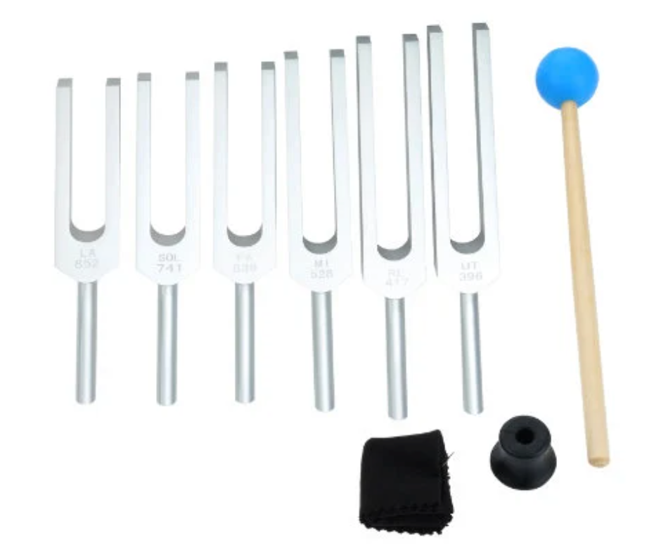 L43 - 6 pcs Solfeggio Tuning Forks Set.