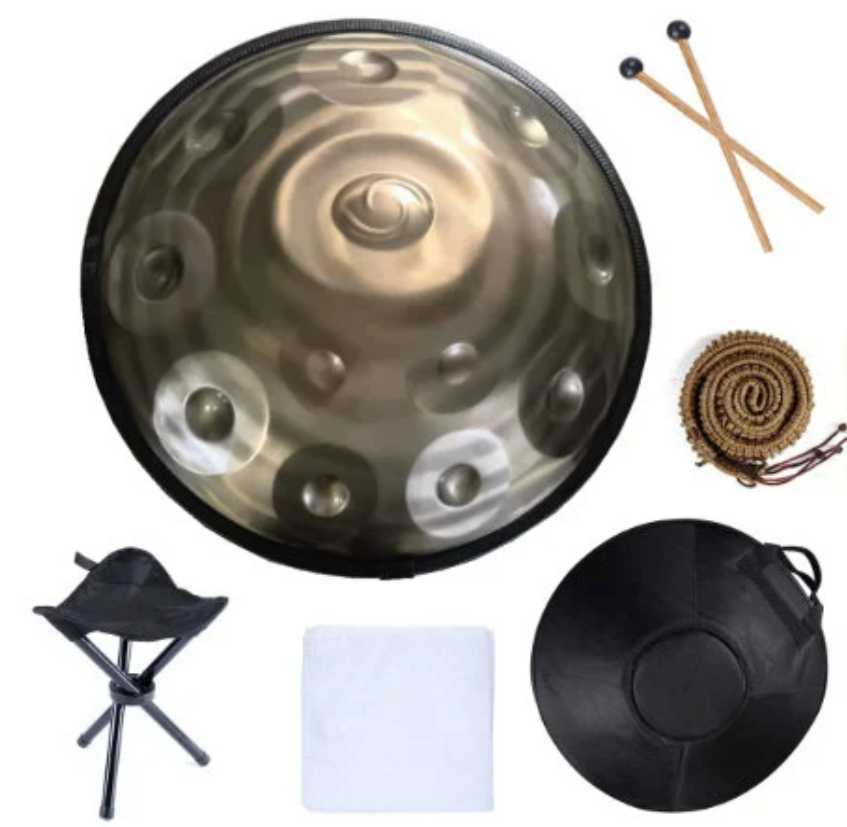 L61 - 440Hz D Minor 9 Notes Spiral Handpan Steel Tongue Hand Drum