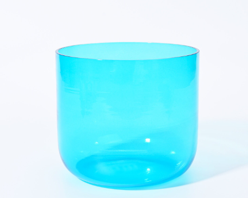 L83 - 6 Inch Blue Alchemy Clear Quartz Crystal Singing Bowl