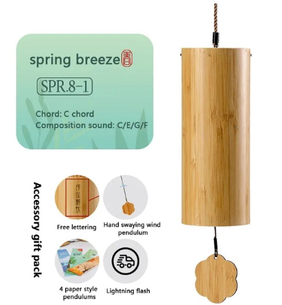 L115 - Meditation Chord Windbell Chakra Chimes Natural Bamboo Wind Chime For Outdoor Garden Patio Home Decoration Meditation Relaxation