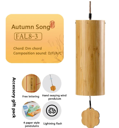 L115 - Meditation Chord Windbell Chakra Chimes Natural Bamboo Wind Chime For Outdoor Garden Patio Home Decoration Meditation Relaxation