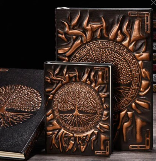 L122 -Vintage Tree of Life A5/A6 Diary Notebook Handcraft Embossed Leather