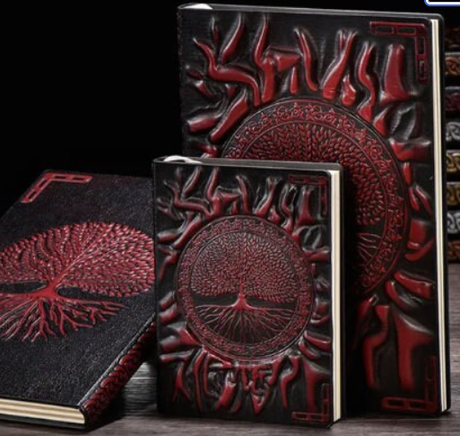 L122 -Vintage Tree of Life A5/A6 Diary Notebook Handcraft Embossed Leather