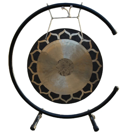 L126 - 60cm  Gong - Handmade Feng Gong with C Stand, Lotus Wind, 24 Inch, 60 CM