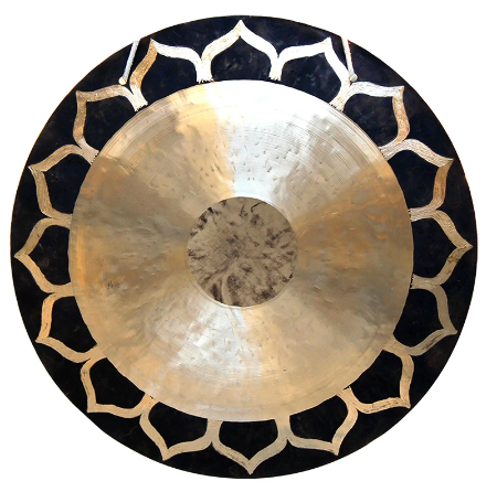 L126 - 60cm  Gong - Handmade Feng Gong with C Stand, Lotus Wind, 24 Inch, 60 CM